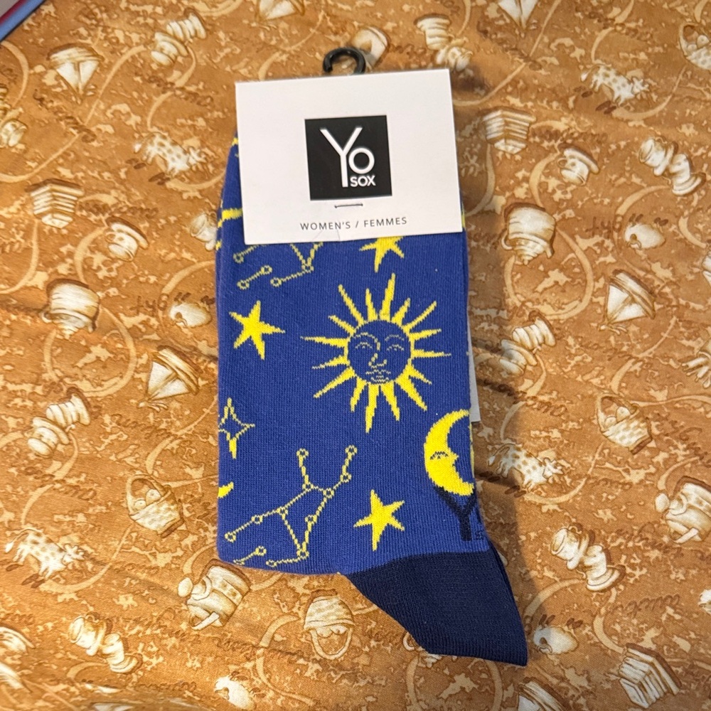 Yo Sox Blue Celestial Socks